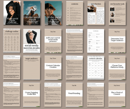 30 Day Social Media Challenge Guide & Workbook - MRR Digital Storefront