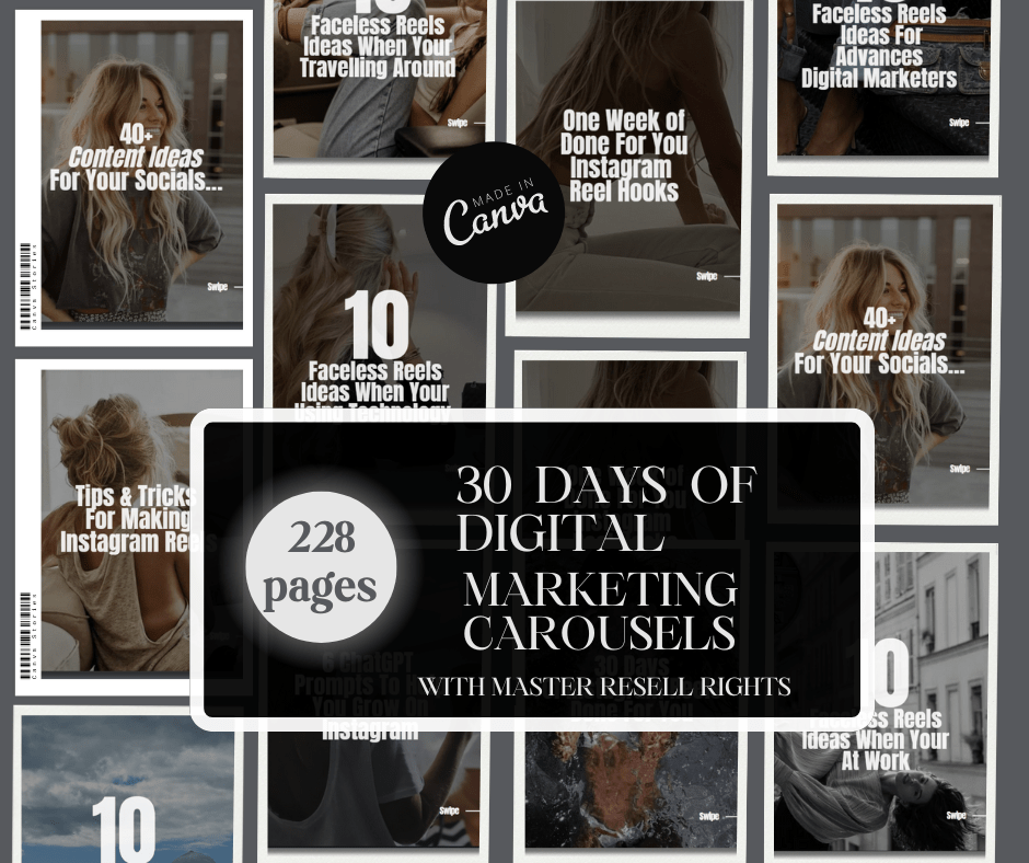 30 Days of Digital Marketing Carousels Bundle