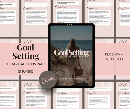 Goal Setting - 30 Day Caption Pack - MRR Digital Storefront