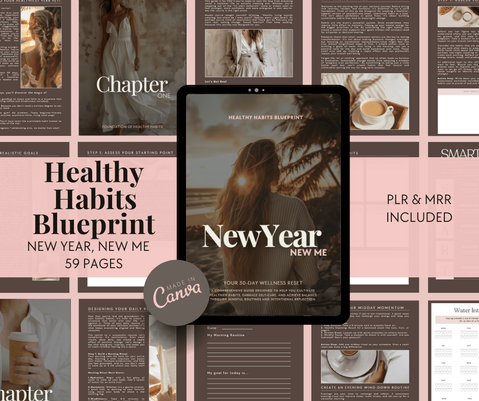 Healthy Habit Blueprint - New Year, New Me - MRR Digital Storefront