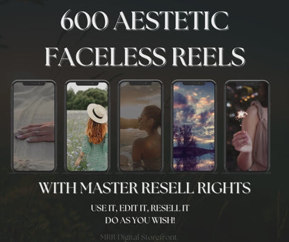 600 Aesthetic Faceless Reels collection