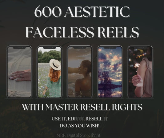 600 Aesthetic Faceless Reels collection